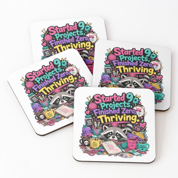 Item preview, Started 9 Projects Finished Zero Thriving Raccoon designed and sold by KXDigitalStudio.