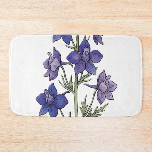 Item preview, Purple Delphinium Botanical Illustration – Elegant Wildflower Line Art designed and sold by Zaitmiprints.