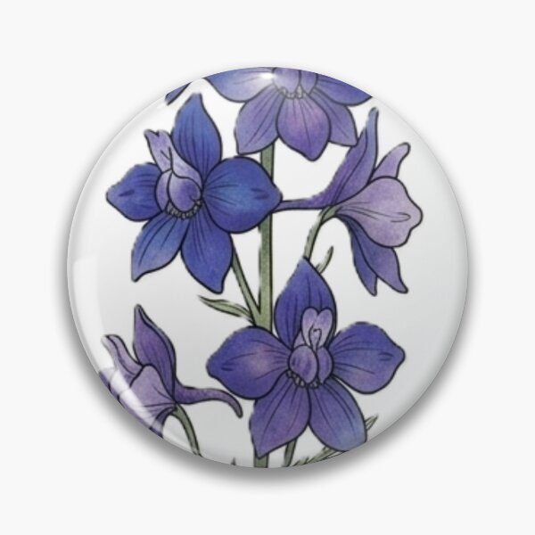 Item preview, Purple Delphinium Botanical Illustration – Elegant Wildflower Line Art designed and sold by Zaitmiprints.