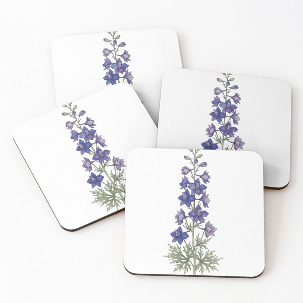 Item preview, Purple Delphinium Botanical Illustration – Elegant Wildflower Line Art designed and sold by Zaitmiprints.