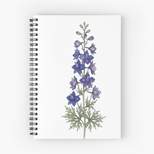 Item preview, Purple Delphinium Botanical Illustration – Elegant Wildflower Line Art designed and sold by Zaitmiprints.