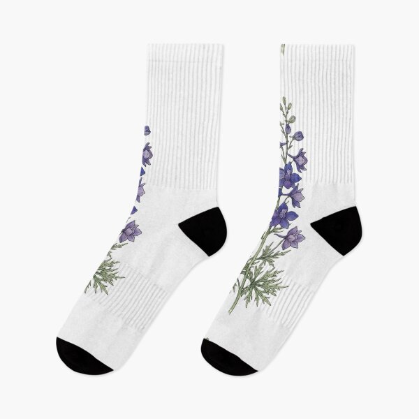 Item preview, Purple Delphinium Botanical Illustration – Elegant Wildflower Line Art designed and sold by Zaitmiprints.