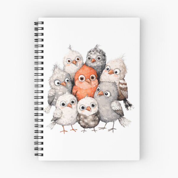 Item preview, Cute Fluffy Baby Birds Watercolor Group designed and sold by DariaOltes.