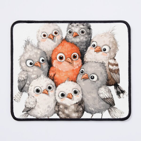 Item preview, Cute Fluffy Baby Birds Watercolor Group designed and sold by DariaOltes.