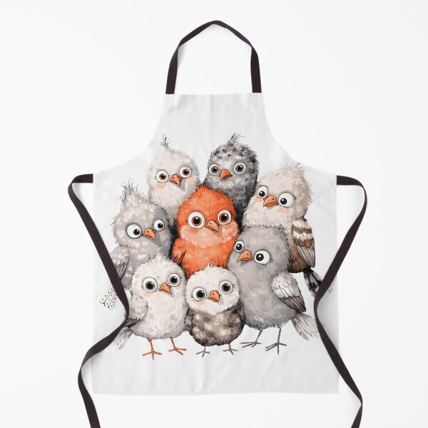 Item preview, Cute Fluffy Baby Birds Watercolor Group designed and sold by DariaOltes.