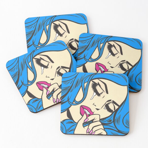 Item preview, Blue Hair Crying Comic Girl designed and sold by turddemon.