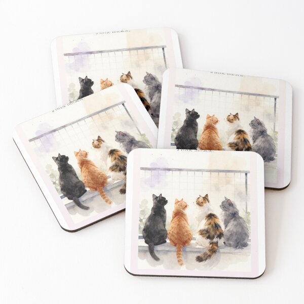 Item preview, Every Day, A Little Miracle | Cozy Cat Watercolor Illustration designed and sold by BCapybara.