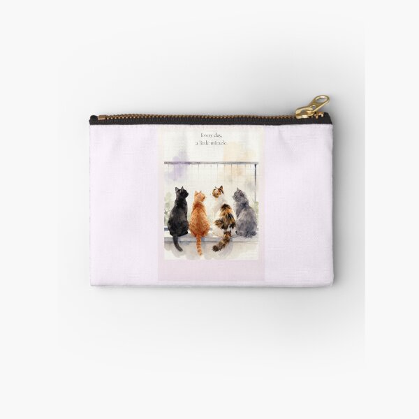 Item preview, Every Day, A Little Miracle | Cozy Cat Watercolor Illustration designed and sold by BCapybara.