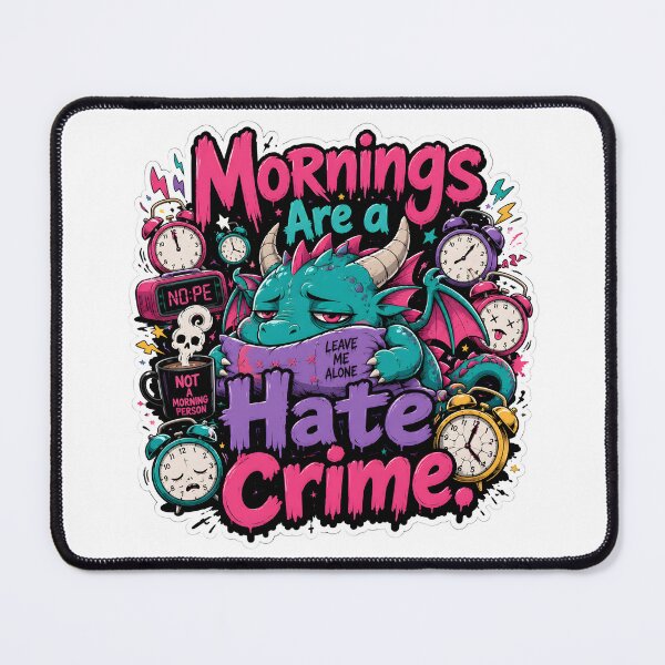 Item preview, Mornings Are a Hate Crime Dragon designed and sold by KXDigitalStudio.