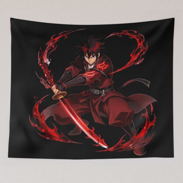 Item preview, Blood Mage Warrior - Dark Swordsman Blood Magic - Urban Fantasy Anime Character designed and sold by Revyra Design .