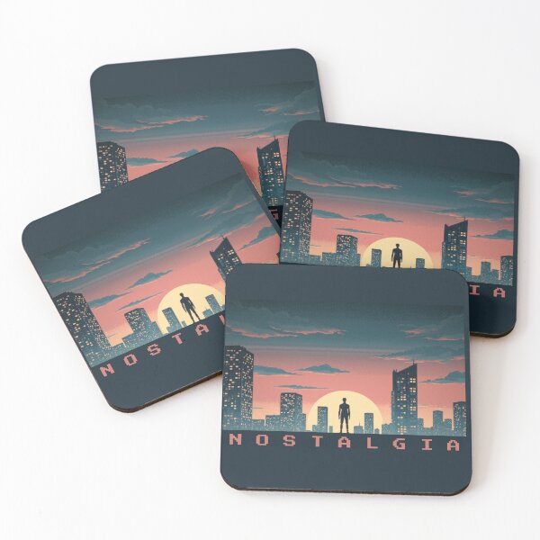 Item preview, Retro Cyberpunk Silhouette Under Neon Sunset Skyline designed and sold by DopeVibeStuff.
