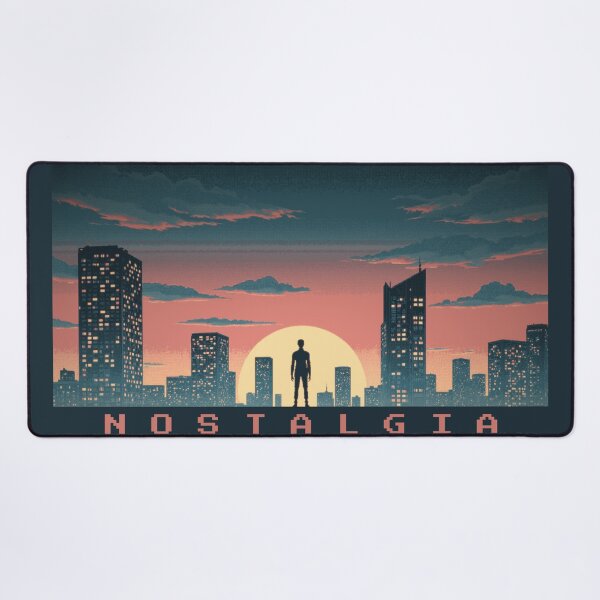Item preview, Retro Cyberpunk Silhouette Under Neon Sunset Skyline designed and sold by DopeVibeStuff.