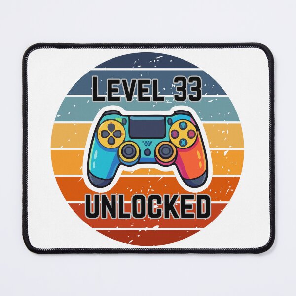 Item preview, Retro Gamer - Level 33 Unlocked designed and sold by MayaCordalia.