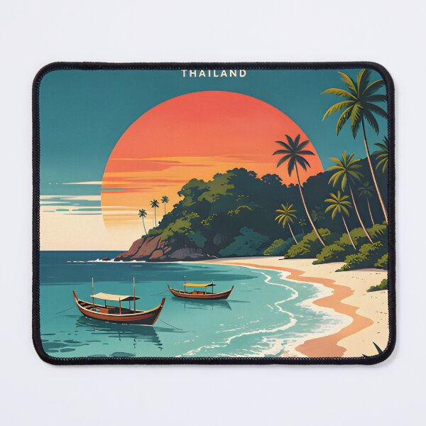 Item preview, Koh Bulon Leh - Retro Sunset Poster Collection – Southern Thailand Islands designed and sold by Spirit of Siam.