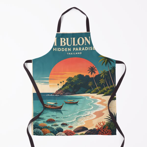 Item preview, Koh Bulon Leh - Retro Sunset Poster Collection – Southern Thailand Islands designed and sold by Spirit of Siam.