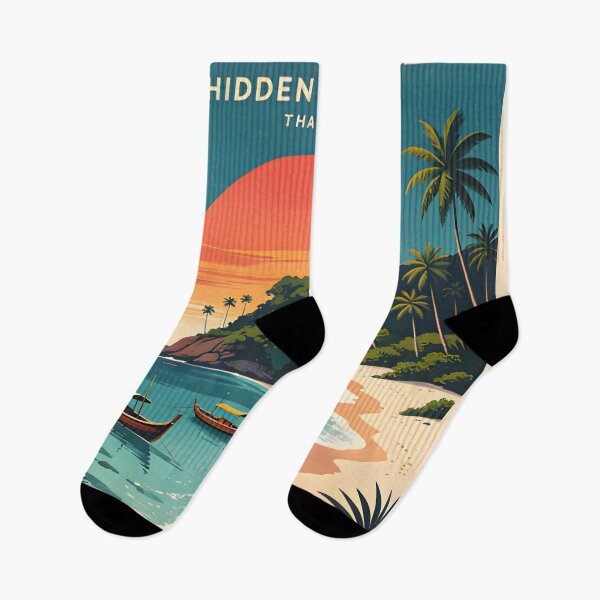 Item preview, Koh Bulon Leh - Retro Sunset Poster Collection – Southern Thailand Islands designed and sold by Spirit of Siam.