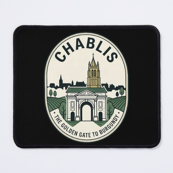 Item preview, Chablis Burgundy France Vintage Travel Emblem designed and sold by k3rstman1.