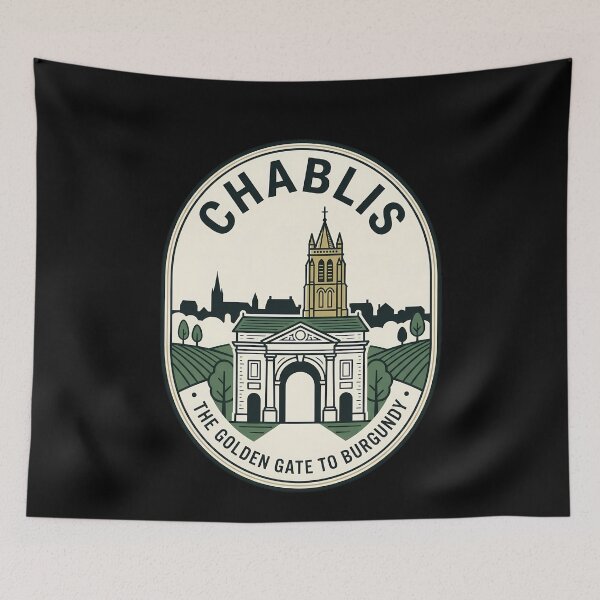 Item preview, Chablis Burgundy France Vintage Travel Emblem designed and sold by k3rstman1.