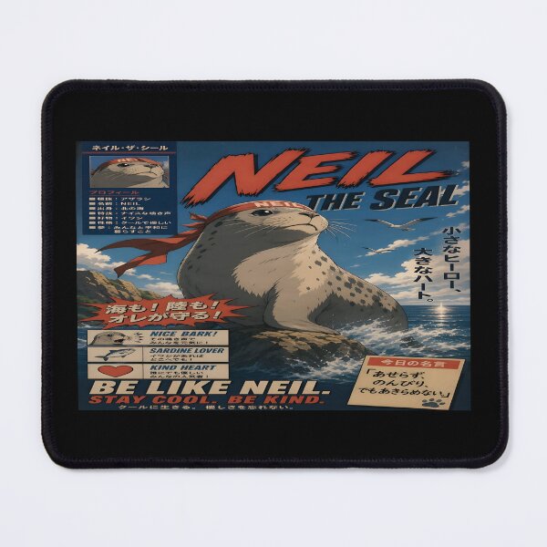 Item preview, Neil the Seal Anime Poster | Neil the Seal Fan Art | Be Like Neil Stay Cool Be Kind designed and sold by MAJCO-ART.