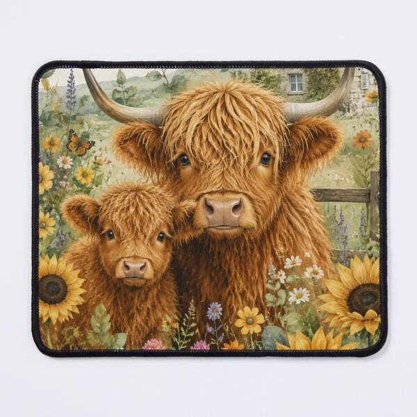 Item preview, Cute Highland Cows Phone Case | Watercolor Cow Floral Sunflower Cottagecore Design designed and sold by Nara8.