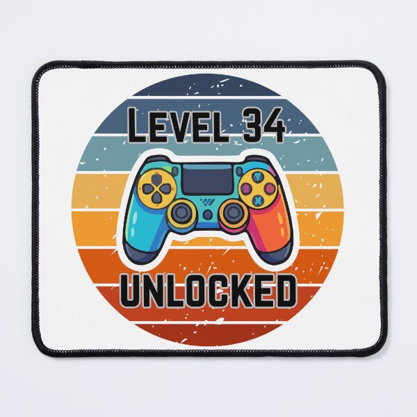 Item preview, Retro Gamer - Level 34 Unlocked designed and sold by MayaCordalia.
