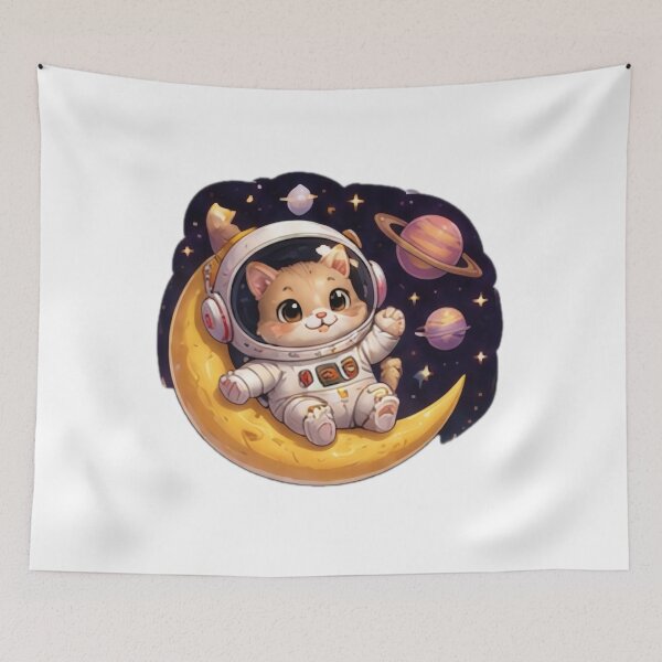 Item preview, Cute Astronaut Hamster Moon designed and sold by DailyDoodlesBySumbul.