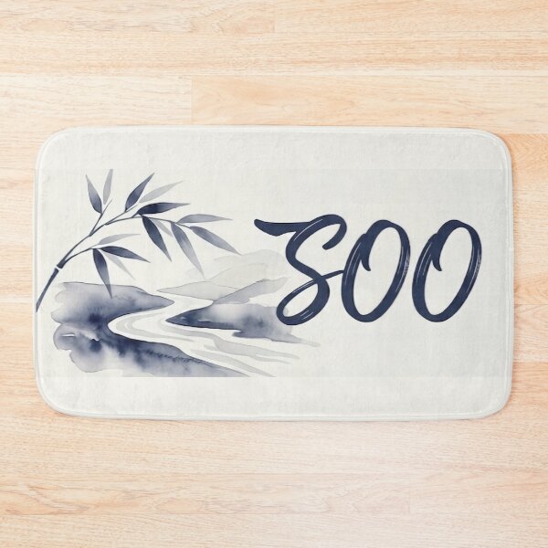Item preview,  Zen Bamboo & Flowing River with SOO Calligraphy designed and sold by SOOstudio73.