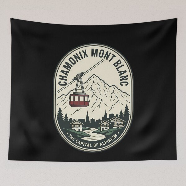 Item preview, Chamonix Mont Blanc Vintage Travel Emblem French Alps designed and sold by k3rstman1.