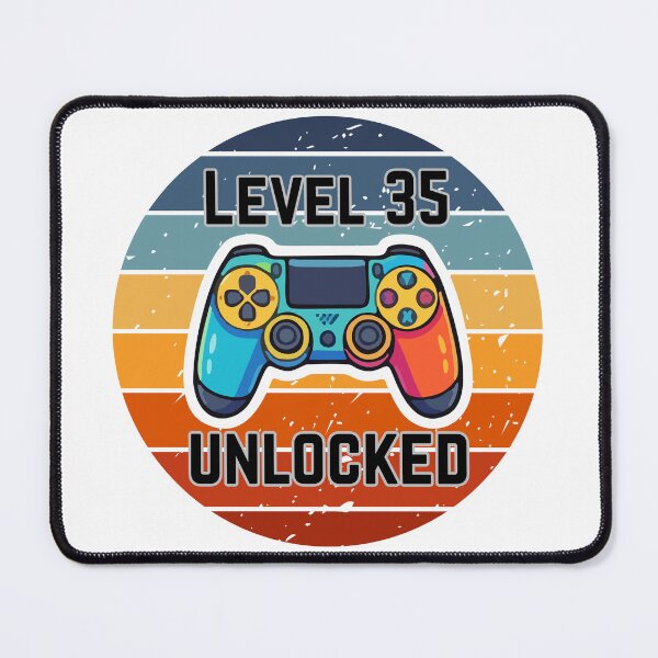 Item preview, Retro Gamer - Level 35 Unlocked designed and sold by MayaCordalia.