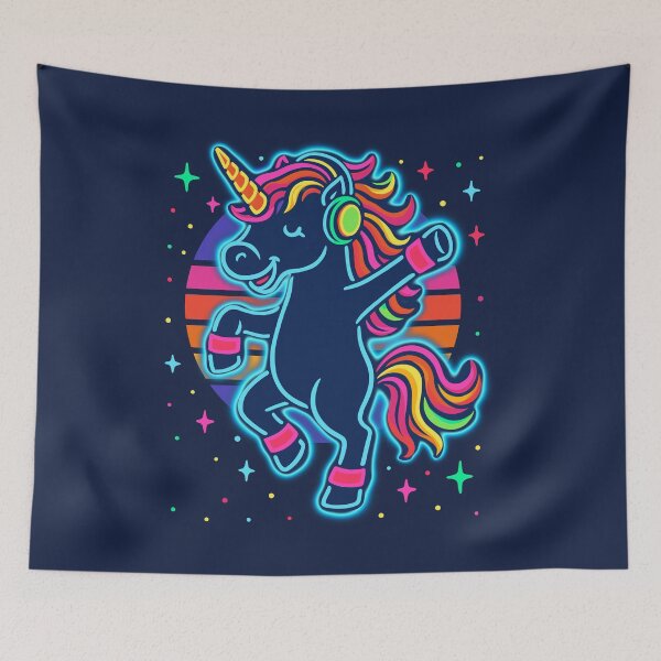 Item preview, Neon Disco Unicorn designed and sold by Ghost on Toast.
