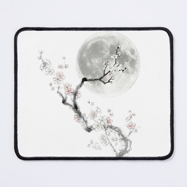 Item preview, Midnight Maehwa: Silver Full Moon Zen Art designed and sold by SOOstudio73.