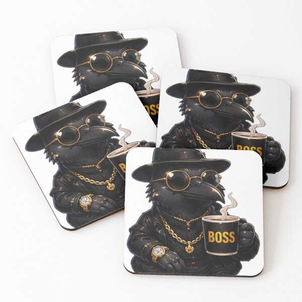 Item preview, Boss Crow Coffee Lover designed and sold by DailyDoodlesBySumbul.