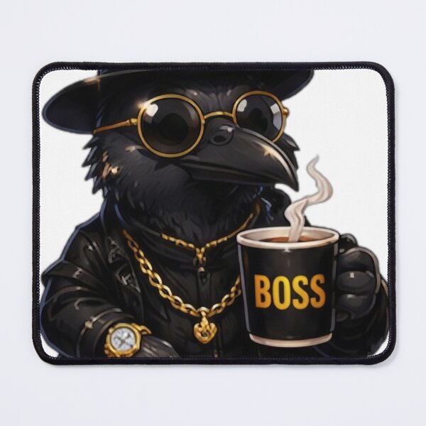 Item preview, Boss Crow Coffee Lover designed and sold by DailyDoodlesBySumbul.