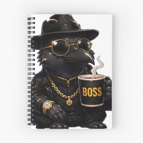 Item preview, Boss Crow Coffee Lover designed and sold by DailyDoodlesBySumbul.