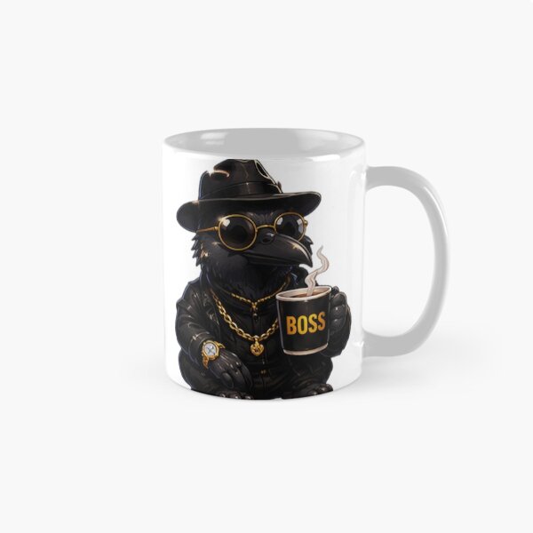 Item preview, Boss Crow Coffee Lover designed and sold by DailyDoodlesBySumbul.