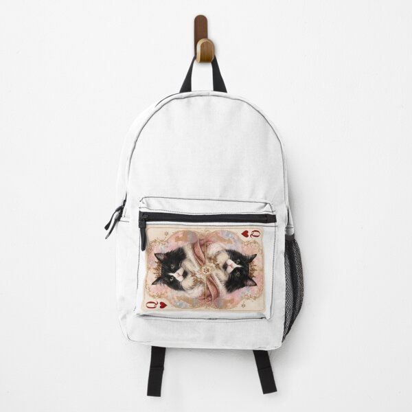 Item preview, Queen of Hearts Royal Cat | Tuxedo Cat Crown Playing Card Art designed and sold by bambooks.tabooks.