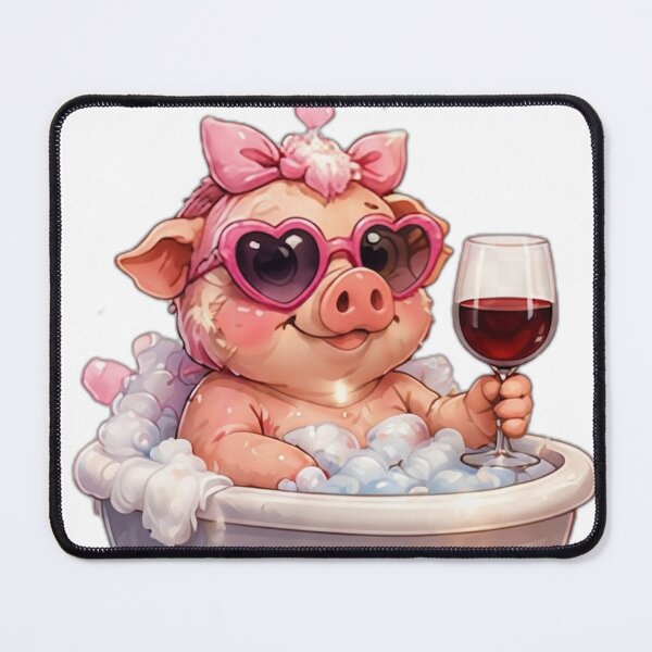 Item preview, Pink Pig Spa Day designed and sold by DailyDoodlesBySumbul.