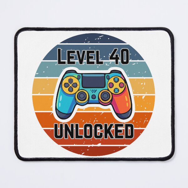 Item preview, Retro Gamer - Level 40 Unlocked designed and sold by MayaCordalia.