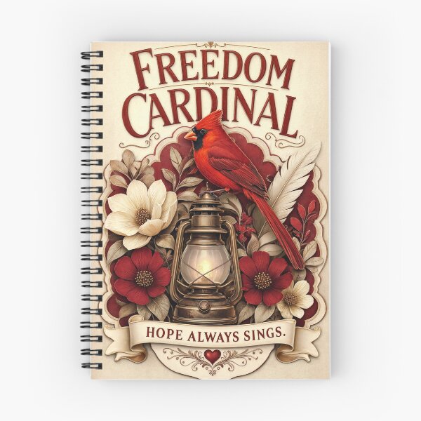 Item preview, Vintage Lantern with Northern Cardinal and Floral Hope Illustration on Parchment Background designed and sold by Creative88Art.