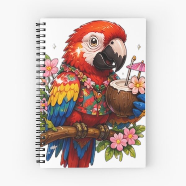 Item preview, Tropical Parrot Coconut Vibes designed and sold by DailyDoodlesBySumbul.