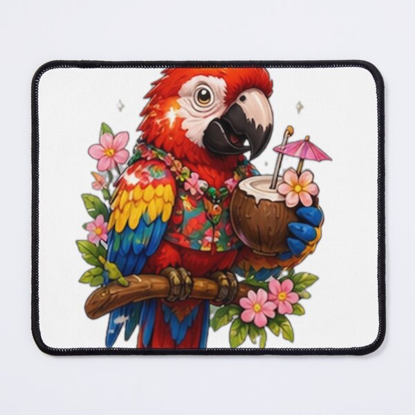 Item preview, Tropical Parrot Coconut Vibes designed and sold by DailyDoodlesBySumbul.