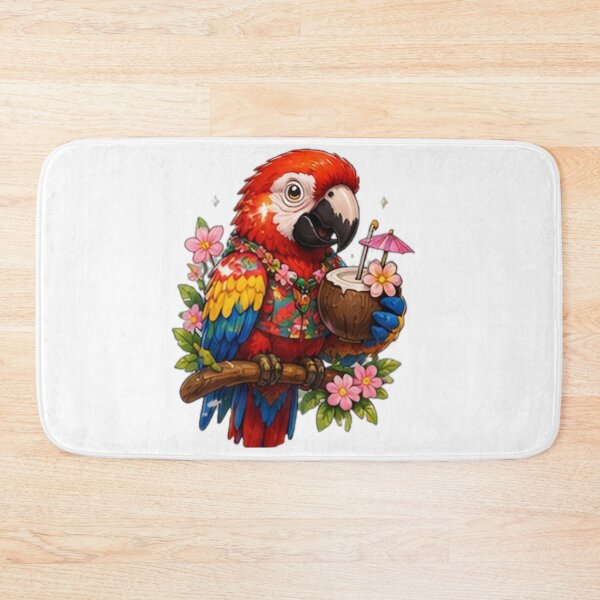 Item preview, Tropical Parrot Coconut Vibes designed and sold by DailyDoodlesBySumbul.
