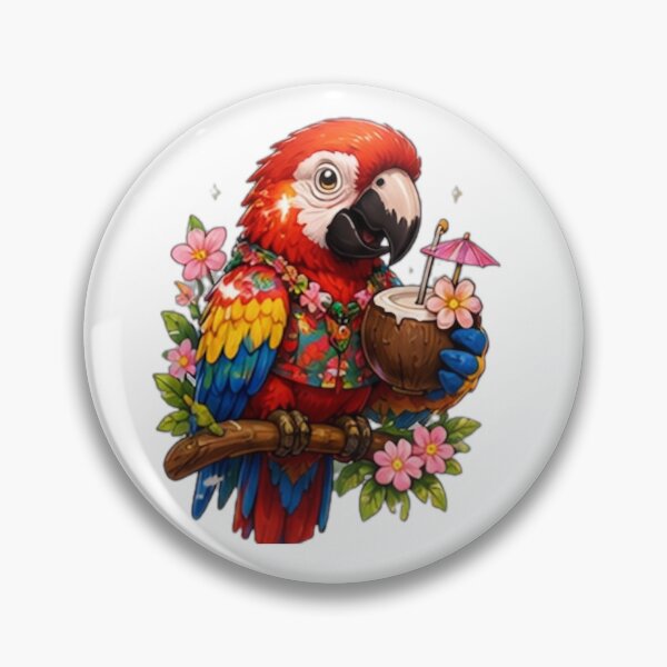 Item preview, Tropical Parrot Coconut Vibes designed and sold by DailyDoodlesBySumbul.