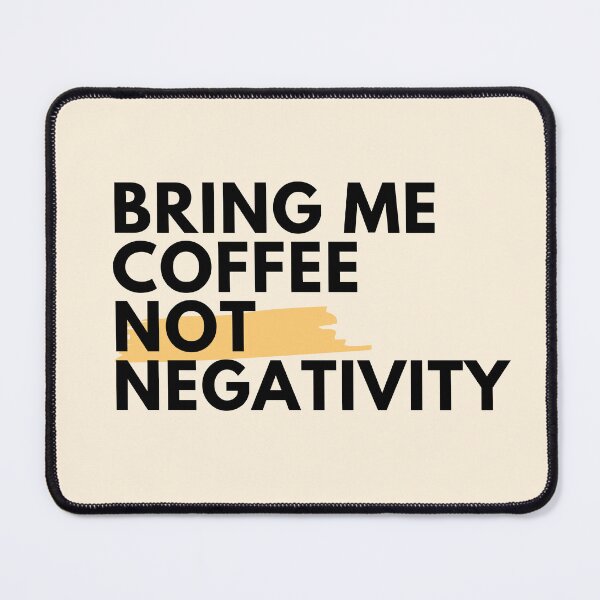 Item preview, Bring Me Coffee Not Negativity Retro Sassy Typography Graphic designed and sold by ICANTWithoutCOFFEE.