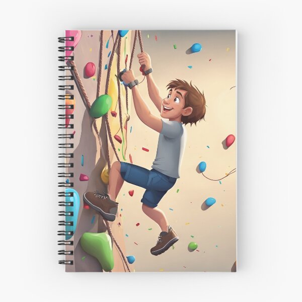 Item preview, Little Climber Boy Indoor Rock Climbing Wall Illustration designed and sold by UmSkelig834.