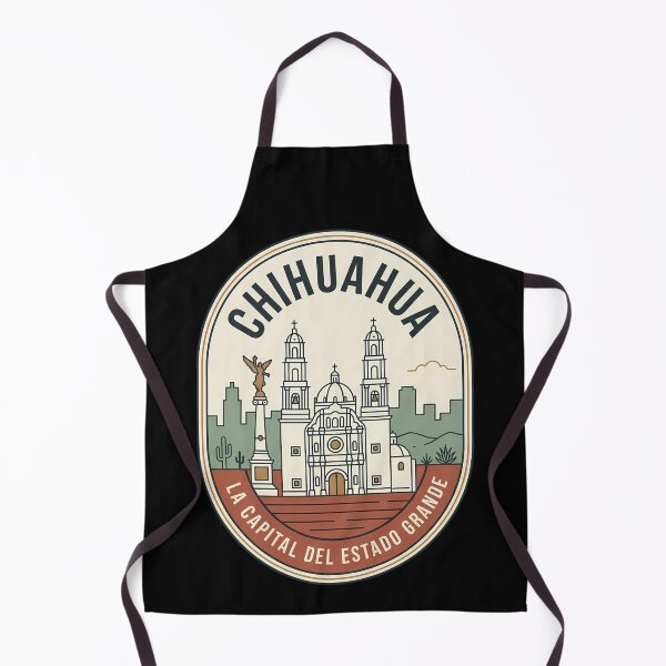 Item preview, Chihuahua Mexico City Vintage Travel Emblem Cathedral designed and sold by k3rstman1.