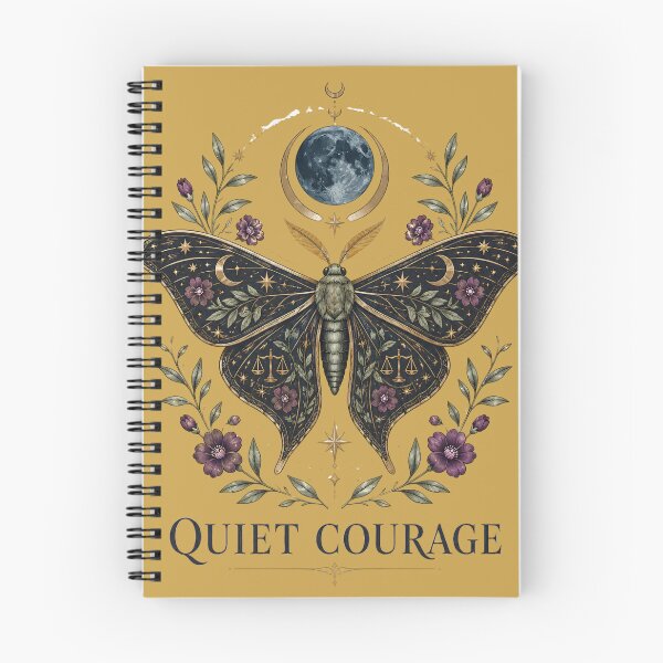 Item preview, Moonlit Botanical Moth Quiet Courage Gothic Sticker designed and sold by Tharaazu.