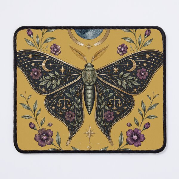 Item preview, Moonlit Botanical Moth Quiet Courage Gothic Sticker designed and sold by Tharaazu.