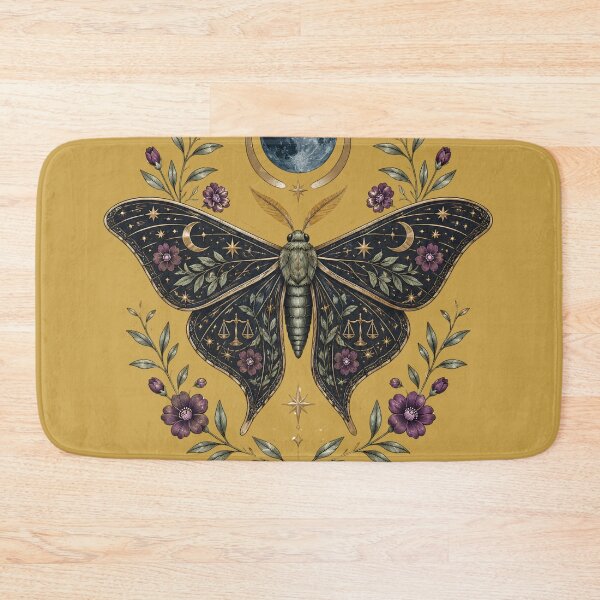 Item preview, Moonlit Botanical Moth Quiet Courage Gothic Sticker designed and sold by Tharaazu.