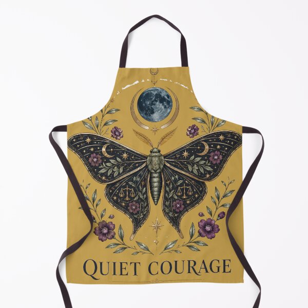 Item preview, Moonlit Botanical Moth Quiet Courage Gothic Sticker designed and sold by Tharaazu.